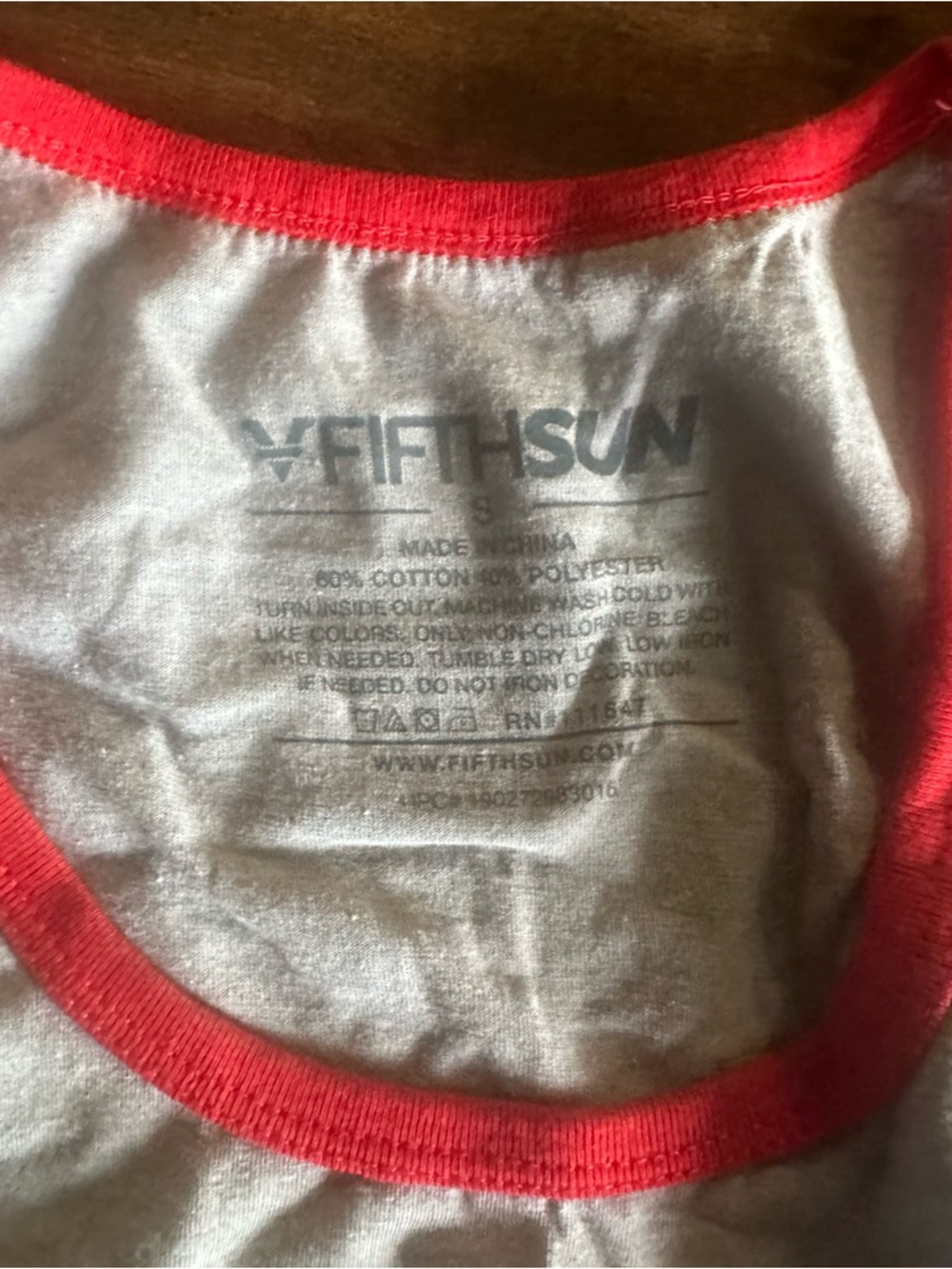 Fifth Sun Gray Tank Top with Coral Trim and Llama Graphic PM7 - Picture 3 of 4